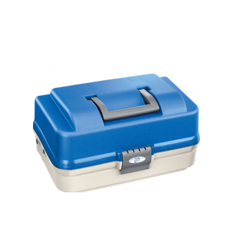 149 White and Blue Tackle Box, with 3 Shelves