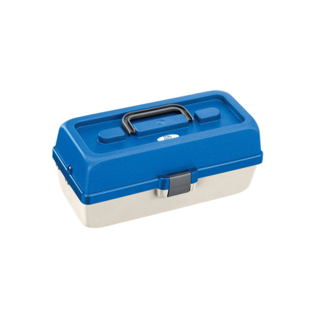 118/2 White and Blue Tackle Box, with 2 Shelves